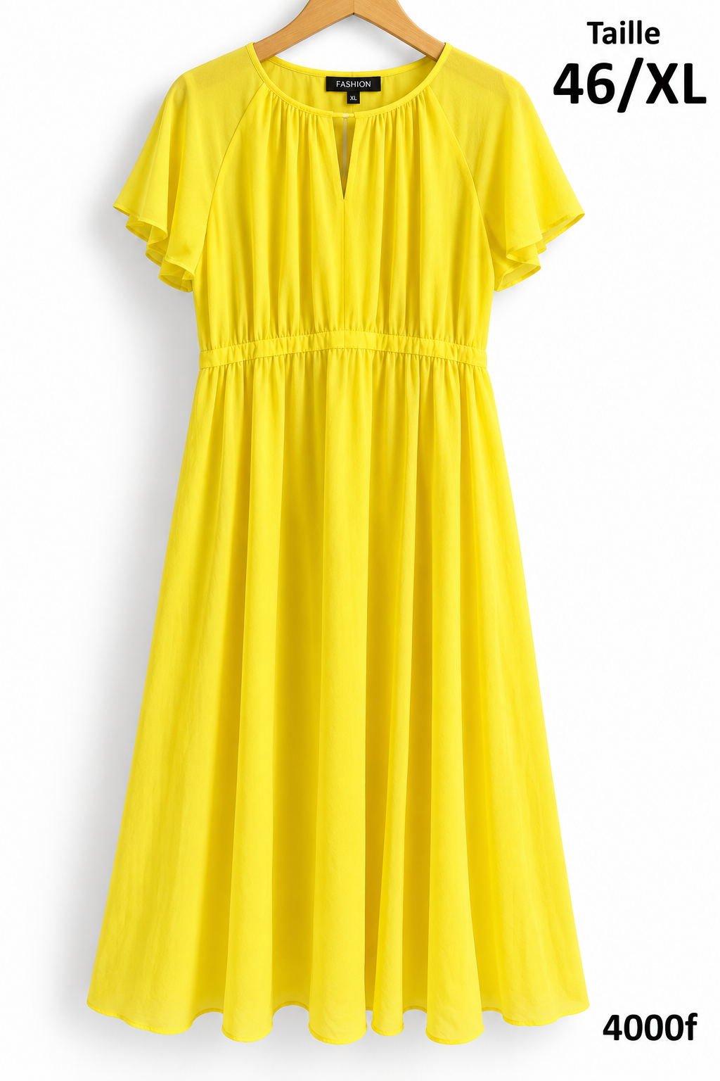Robe midi jaune