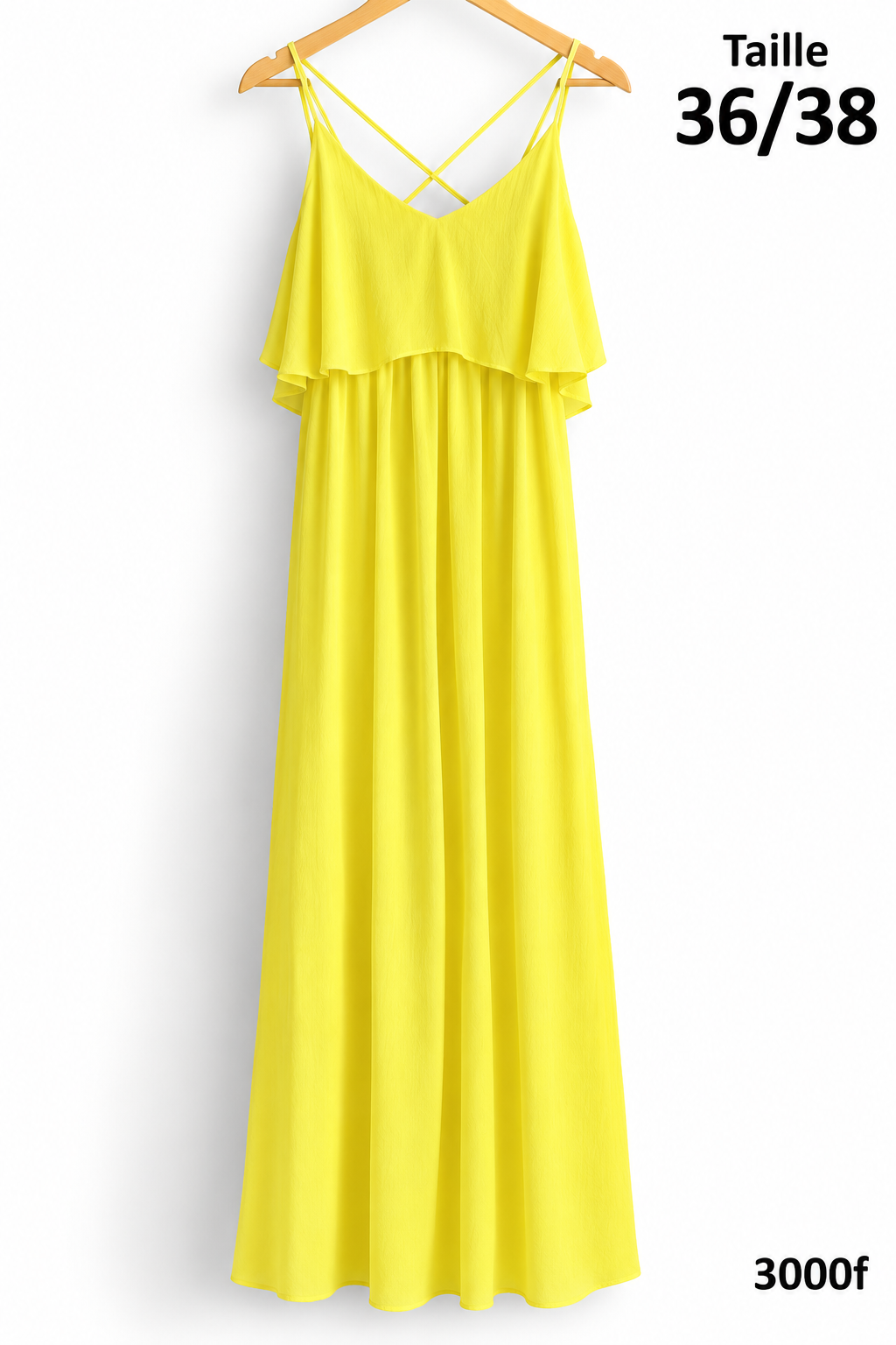 Robe longue jaune