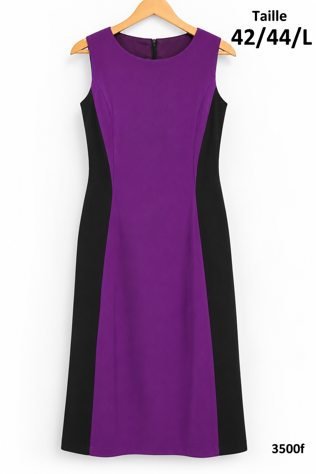 Robe bicolore sans manches