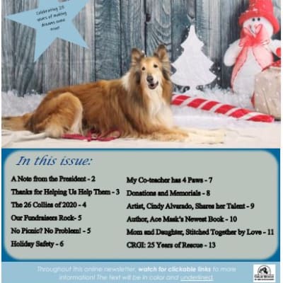 Collie Nose Winter 2020 Newsletter cover