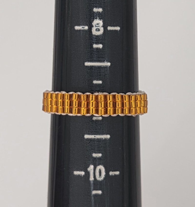 Beaded Ring — Late Afternoon Gold