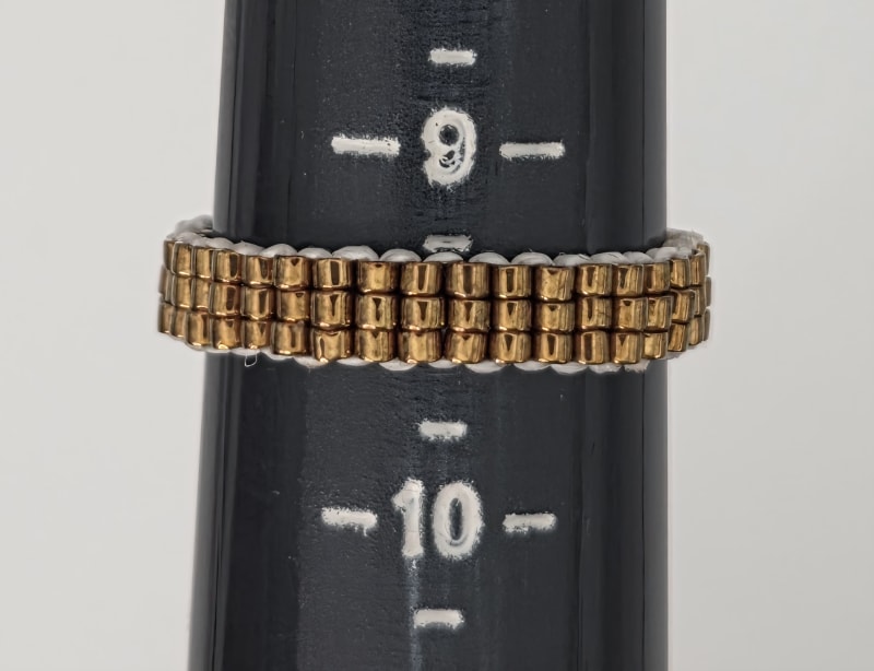 Beaded Ring — Late Afternoon Gold