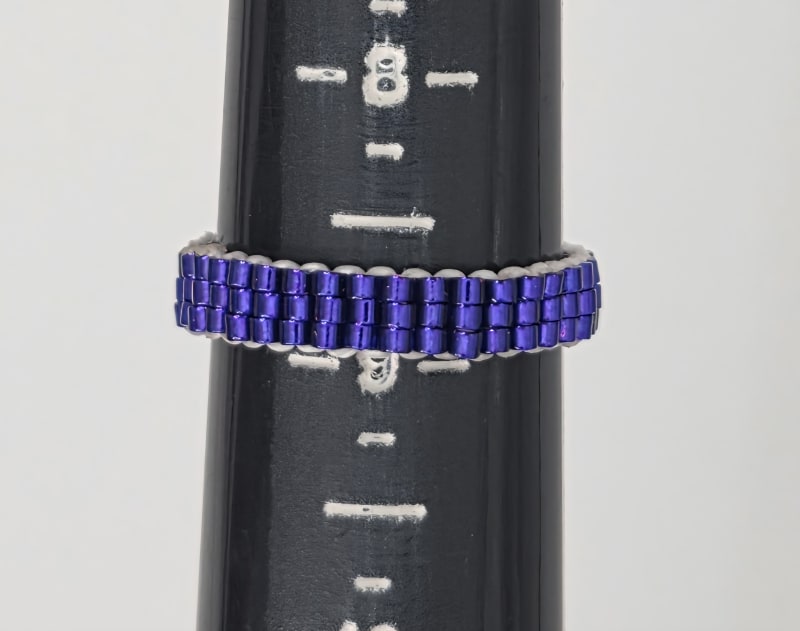 Beaded Ring — Deep Violet Hour
