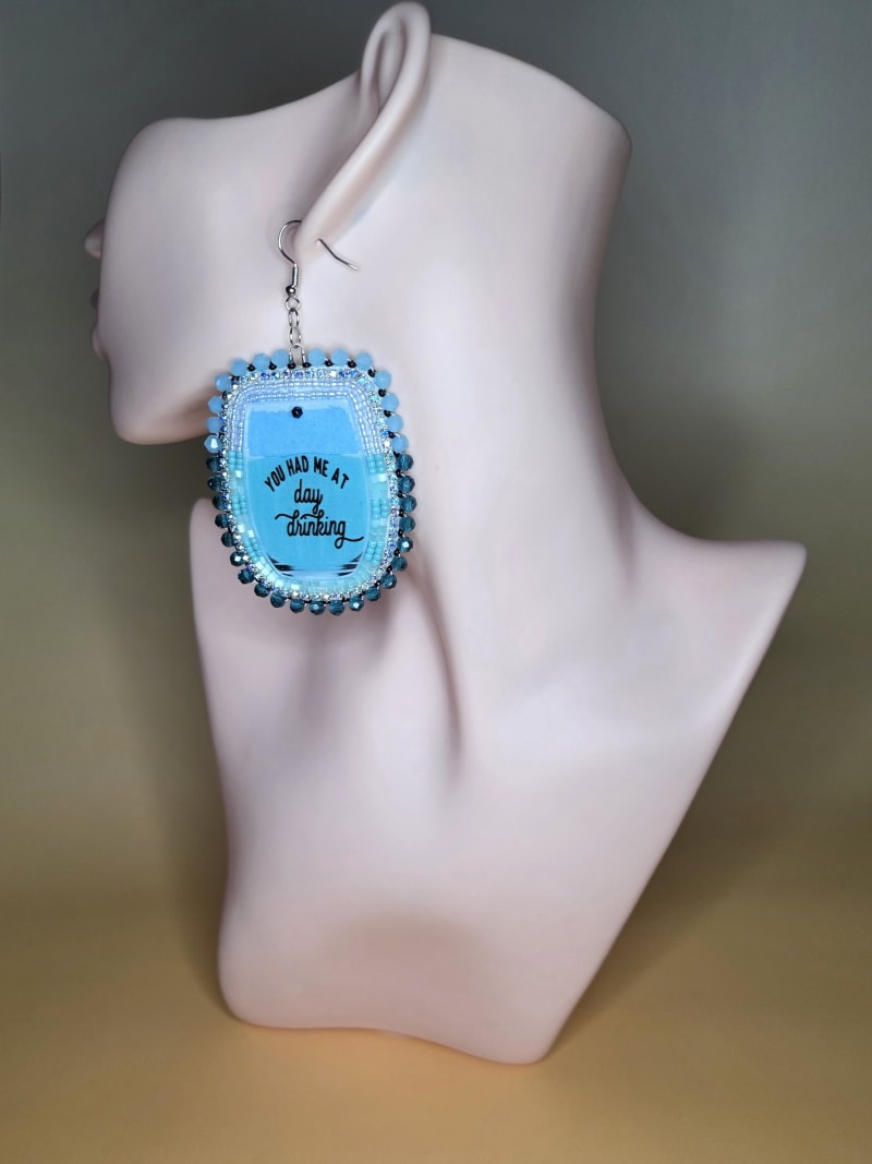Beadwork Earrings — You Had Me at Day Drinking