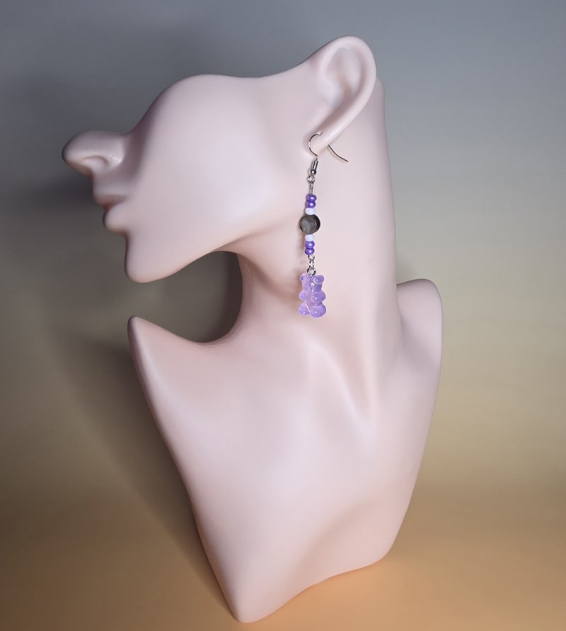 Gummy Bear Earrings — Lavender Daydream