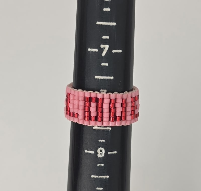 Beaded Ring — Valentine Crush
