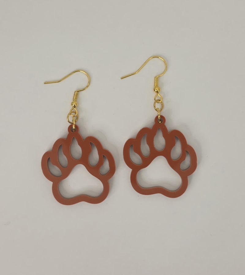Bear Paw Earrings — Red Clay Walking