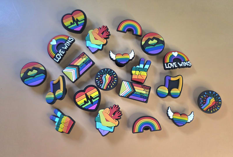 Pride Shoe Charms — Love Wins Collection