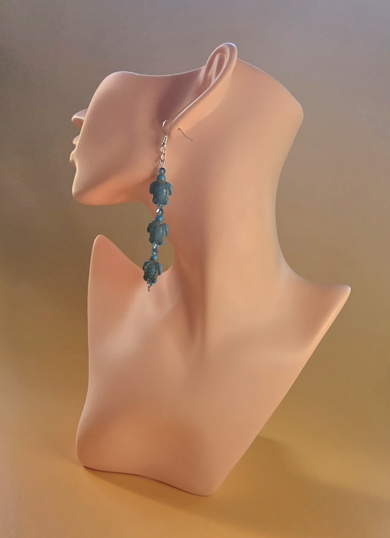Turtle Earrings — Three Sisters Swimming South