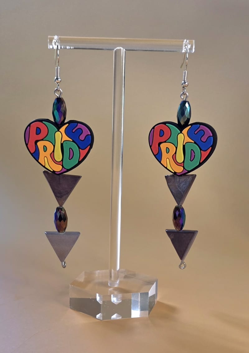 Pride Heart Dangle Earrings — Every Color Loud