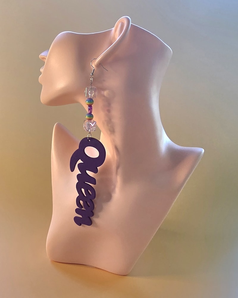 Queen Earrings — Purple Reign