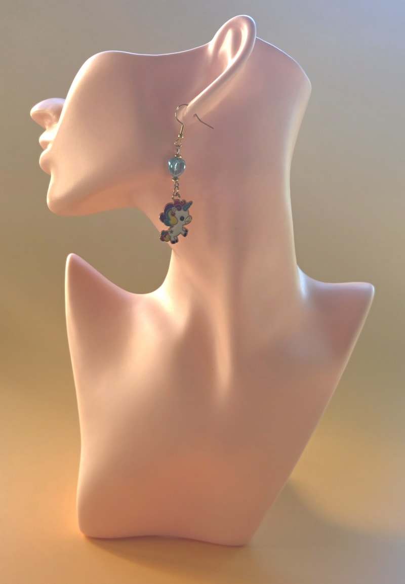 Unicorn Heart Earrings — Rainbow Gallop