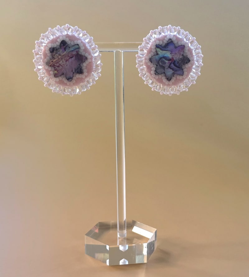 Abalone Star Studs — Frosted Lilac
