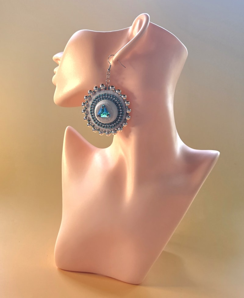 Beaded Earrings — Ice Cap Glacier