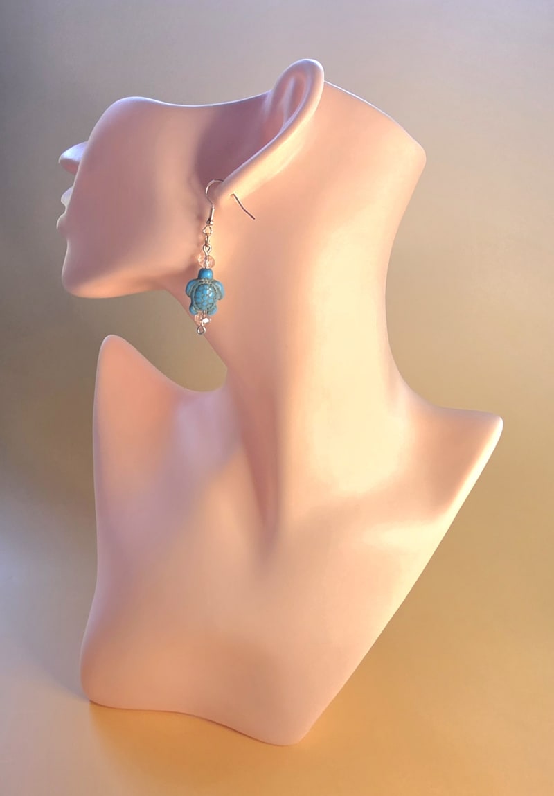Turtle Earrings — Slow Water Turquoise