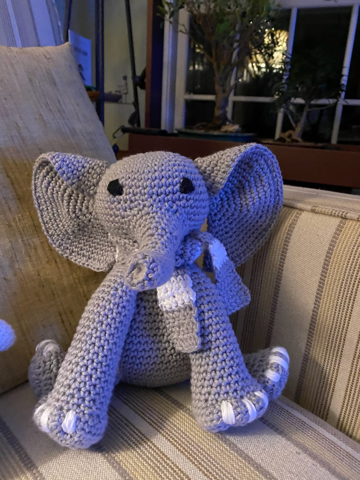 Blue Bow Elephant - Image 1