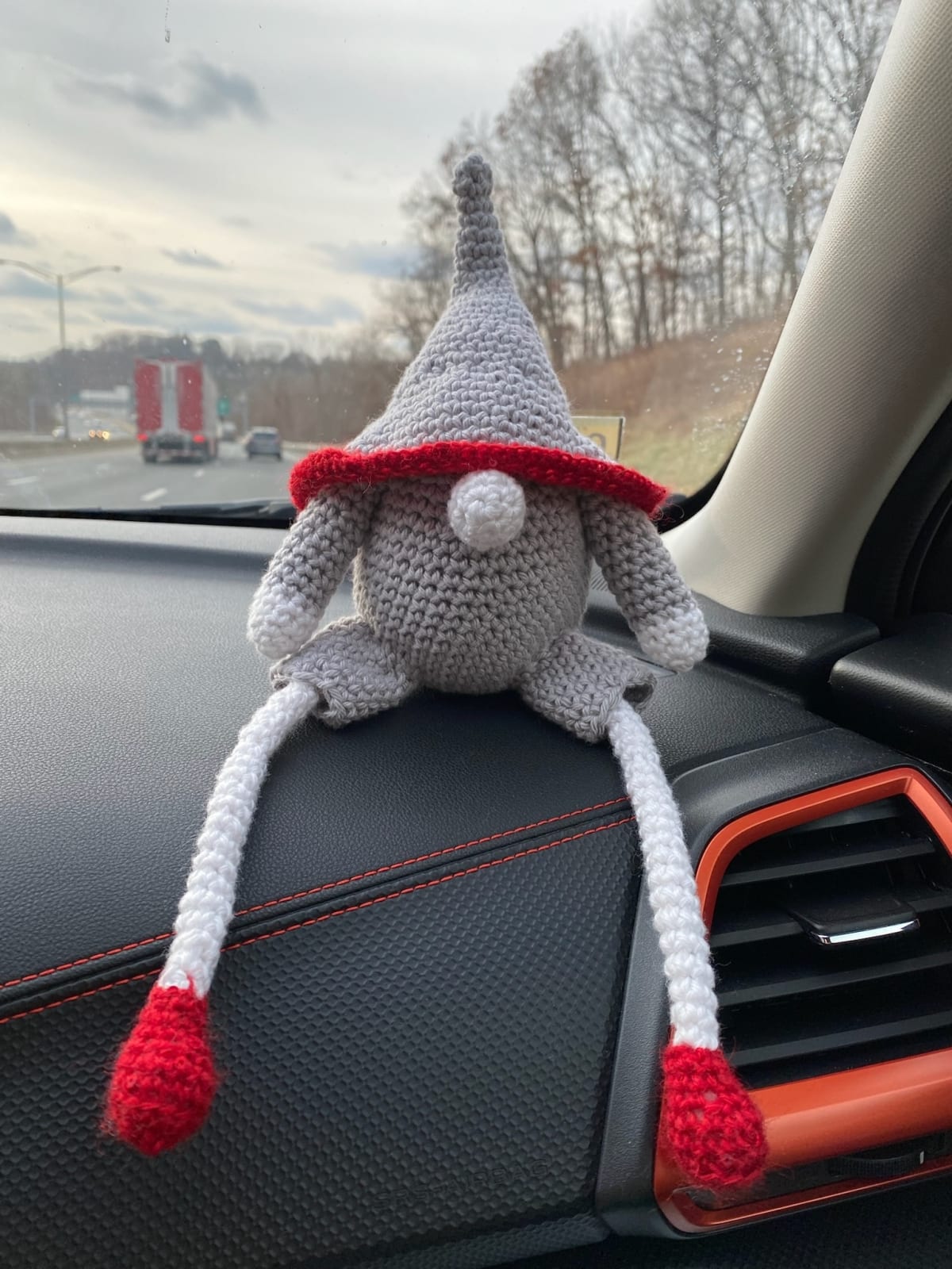 Red Trim Shelf Gnome - Image 1