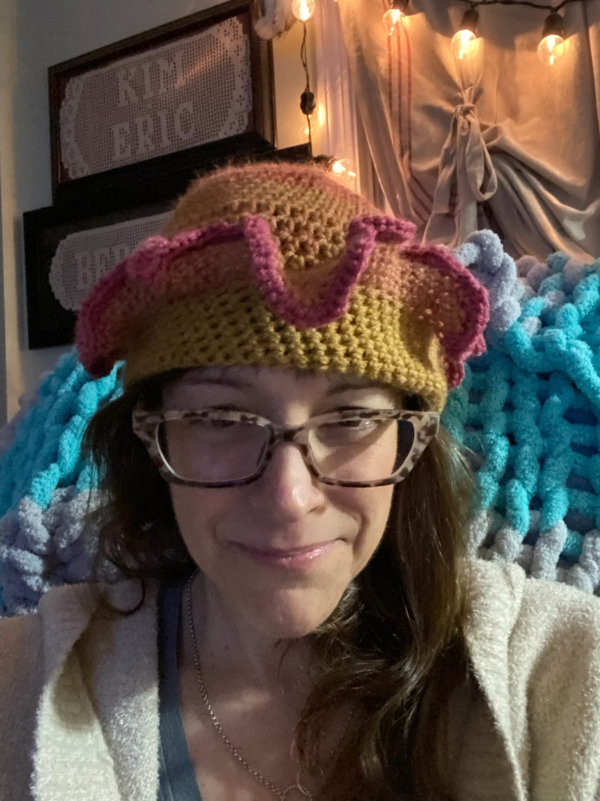 Sunset Ruffle Bucket Hat - Image 1