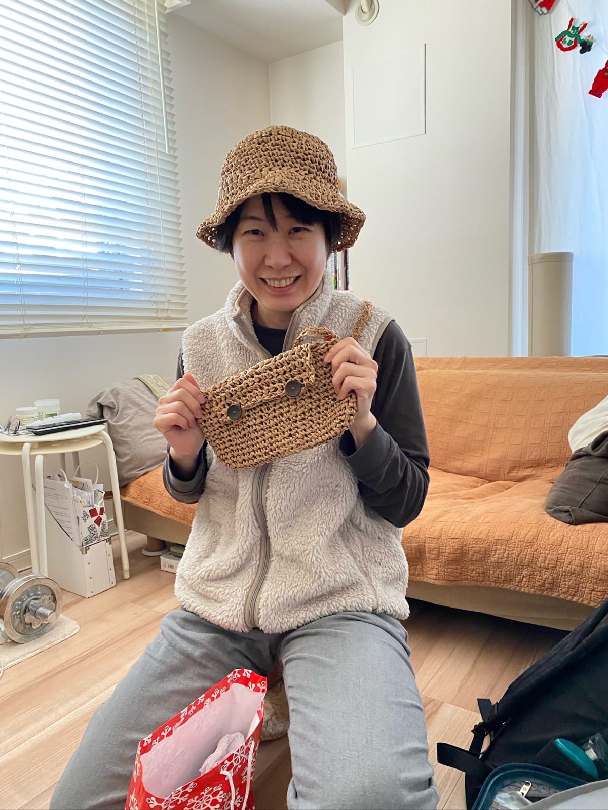 Rustic Bucket Hat & Clutch Set - Image 1