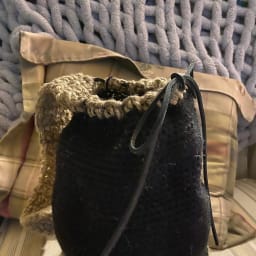 Midnight Jute Bucket Bag - Thumbnail 1