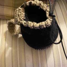 Midnight Jute Bucket Bag - Thumbnail 2