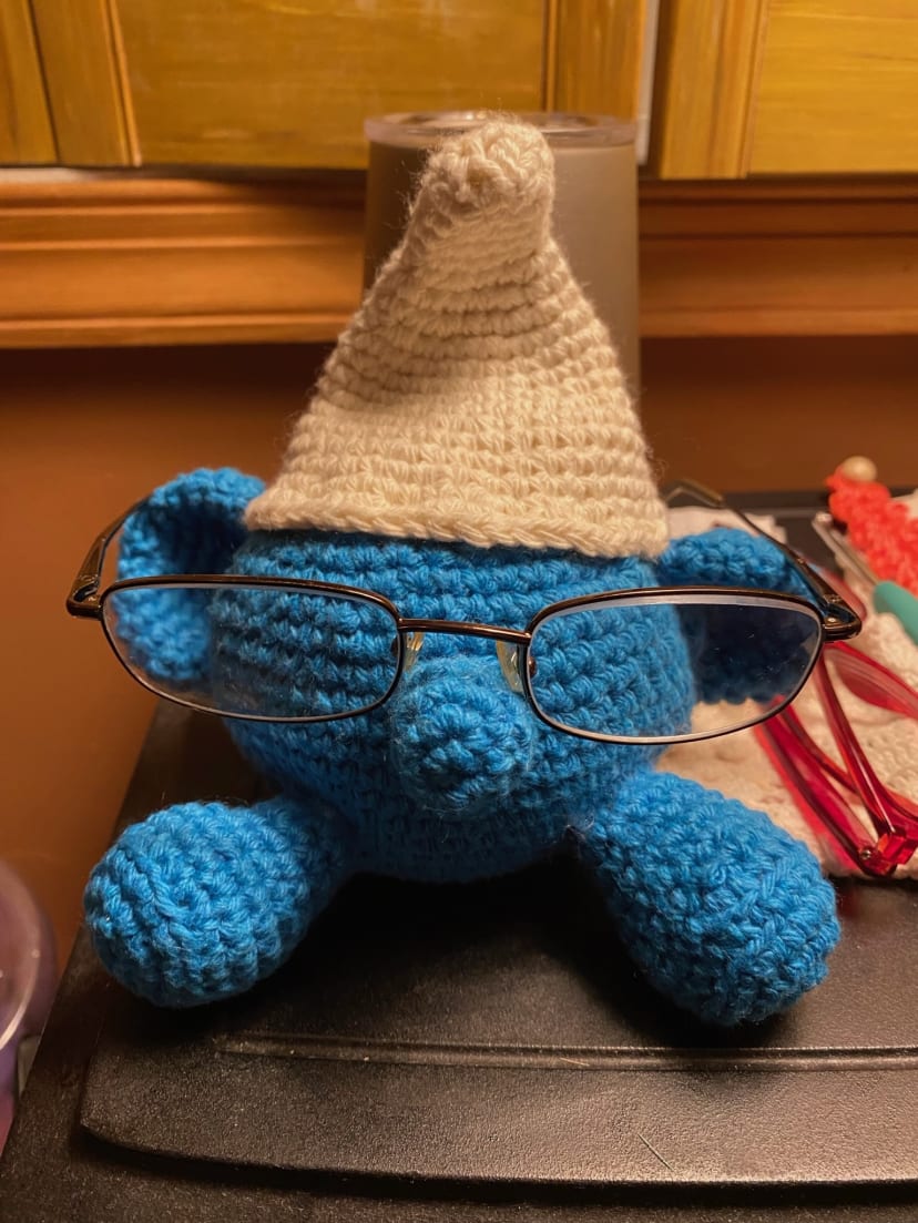 Brainy Blue Glasses Holder