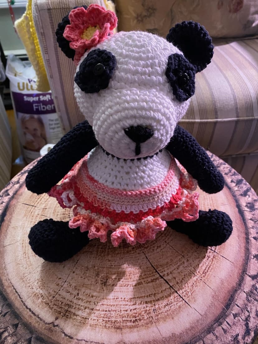 Peony Panda in Flower Dress
