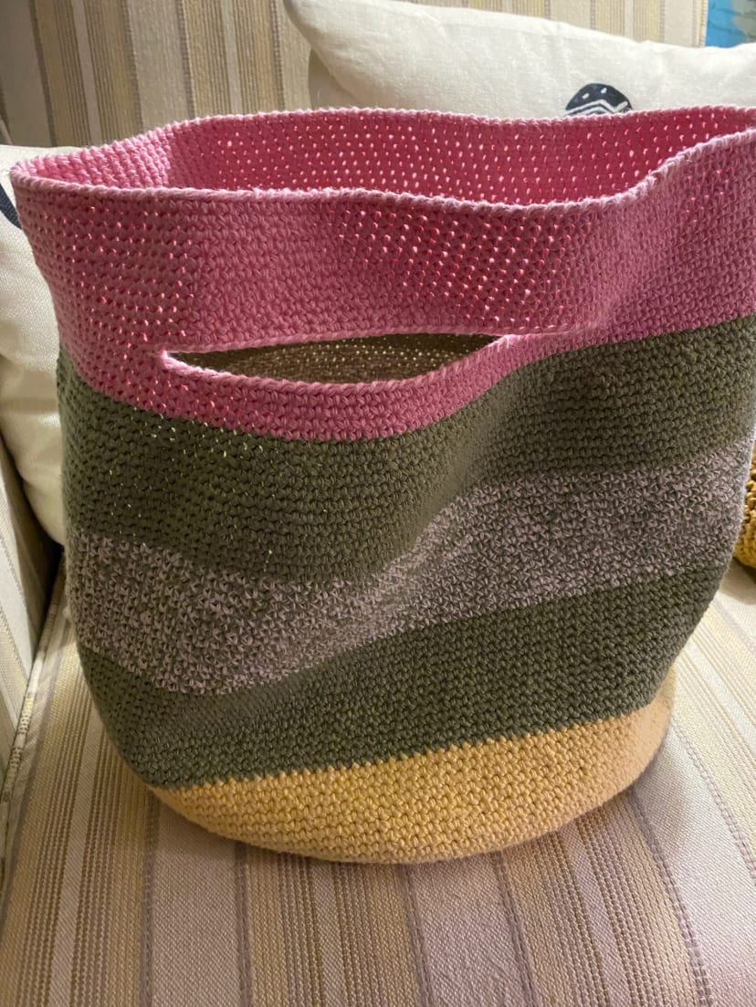 Meadow Stripe Market Tote