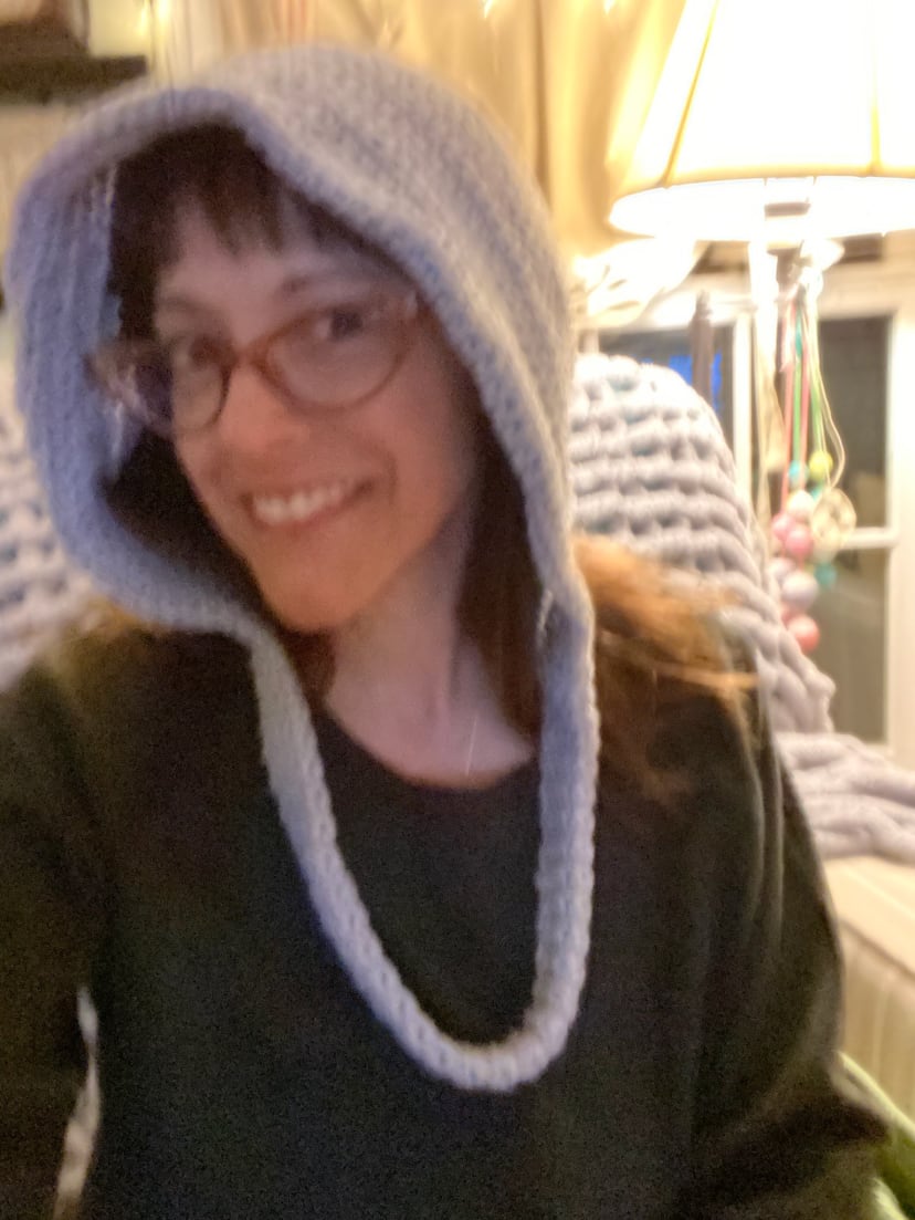 Sky Blue Hooded Cowl