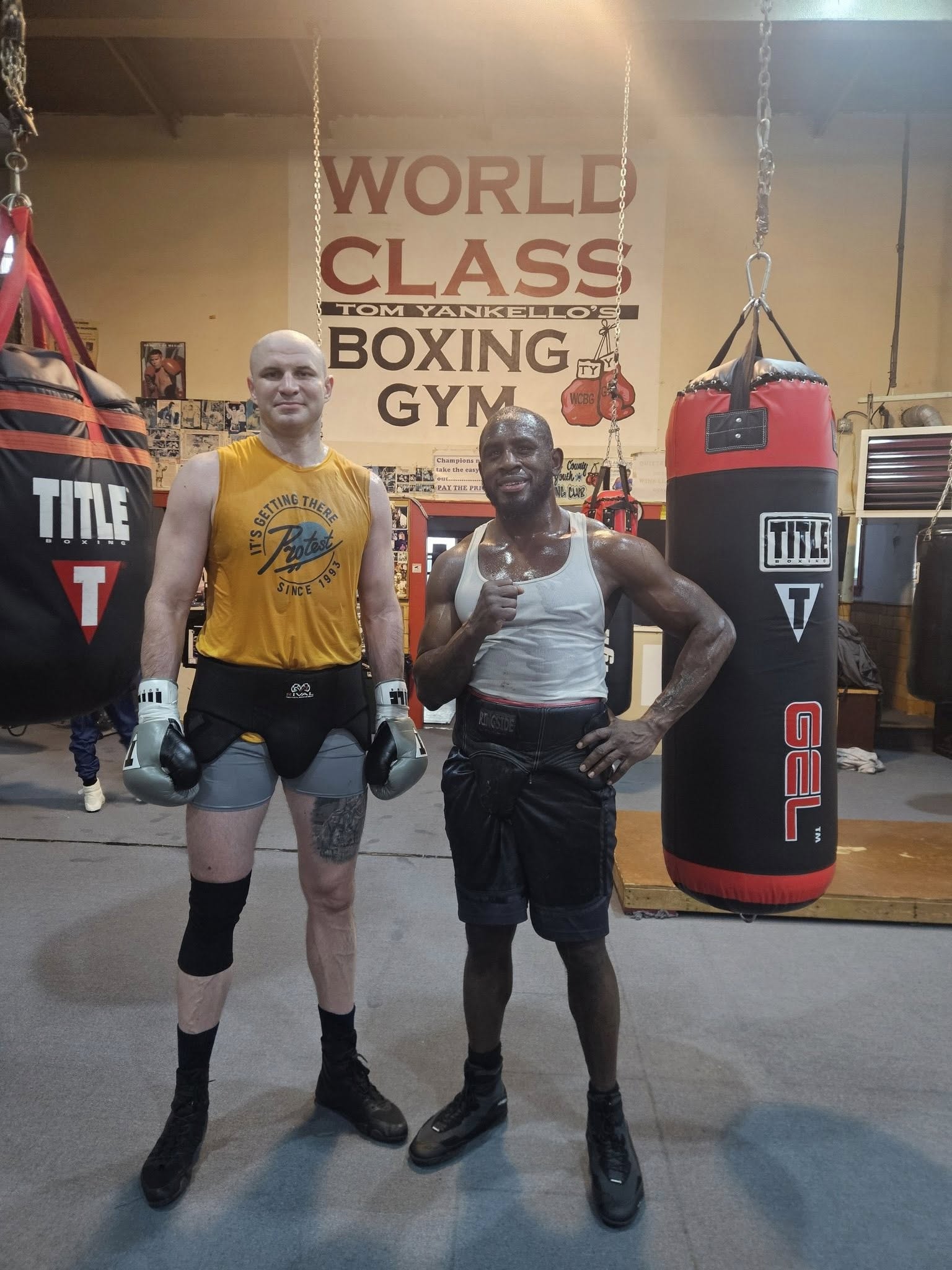 Ed Latimore sparring with Ivan Dychko