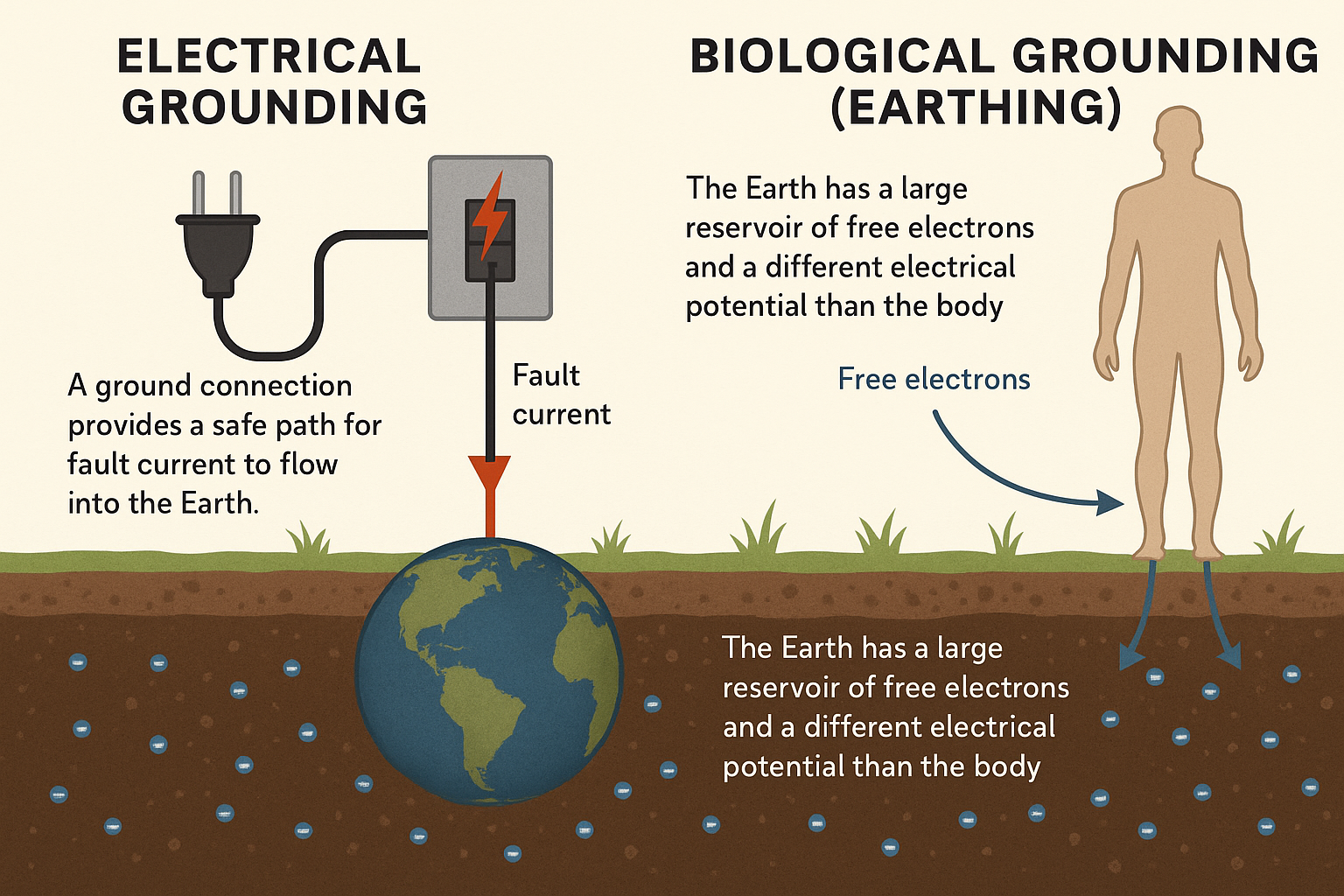 Electrical grounding vs earthing