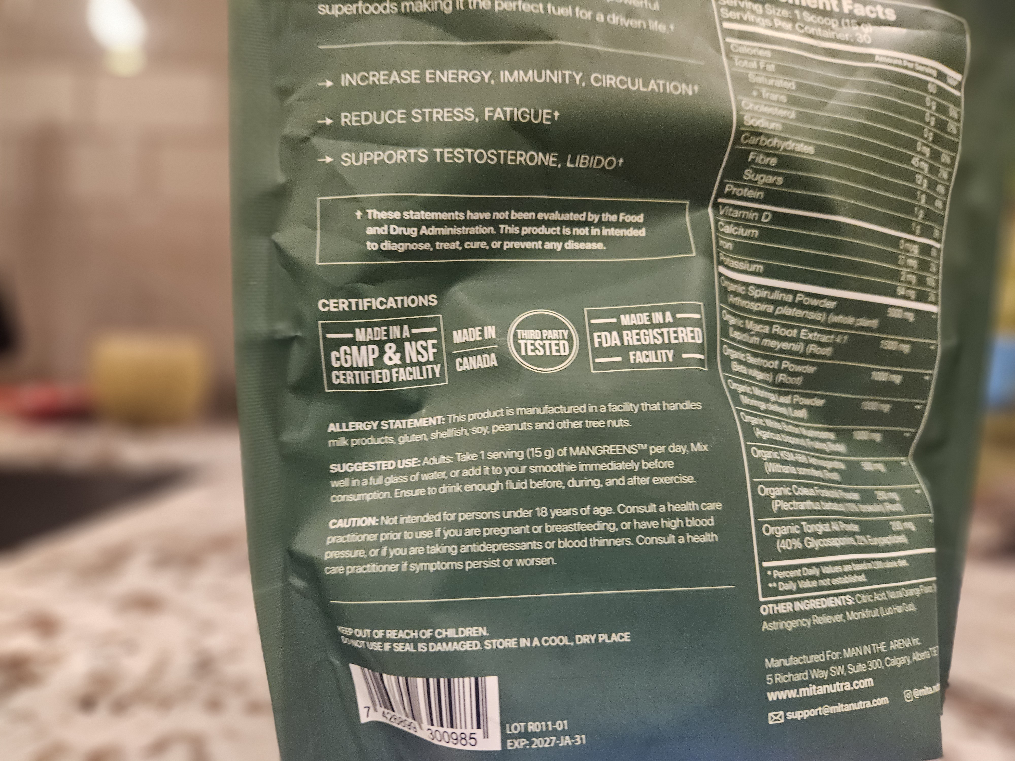 Man Greens Quality Control