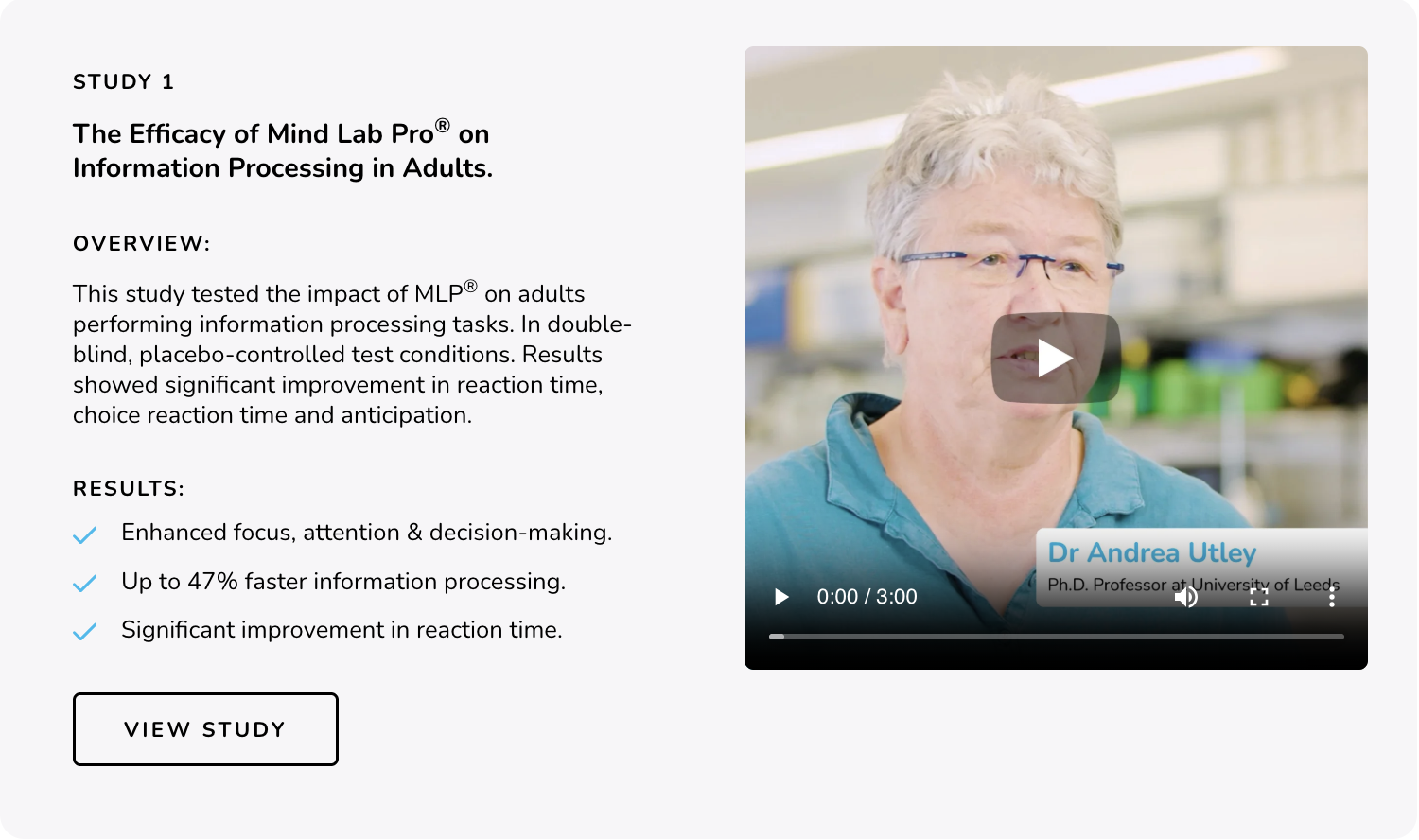 Mind Lab Pro Study on reaction time