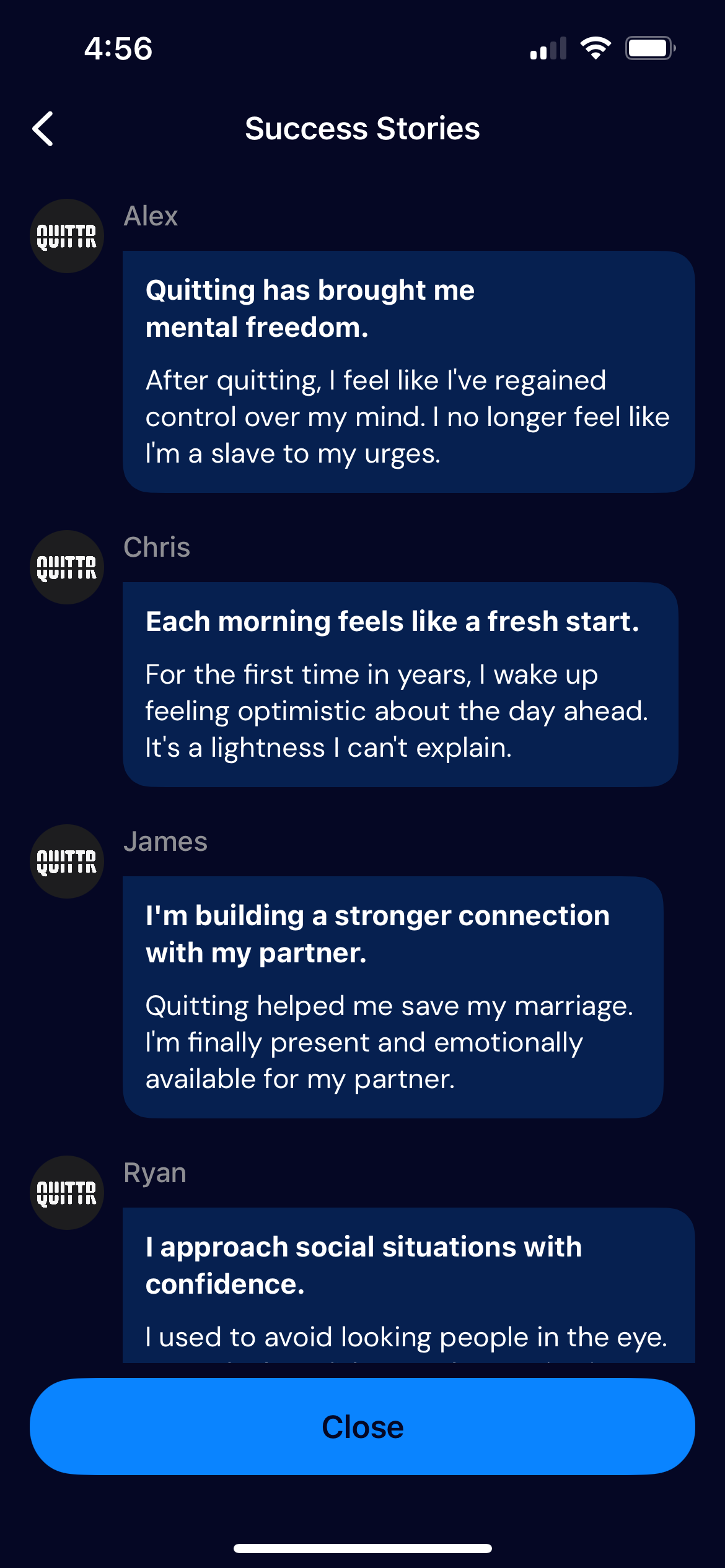 Quittr Success stories