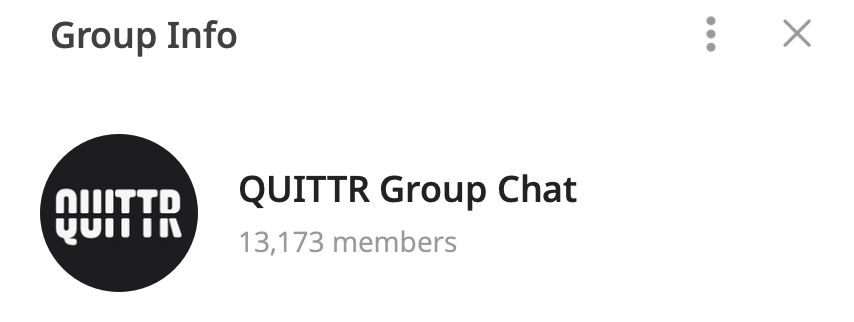 Quittr telegram group