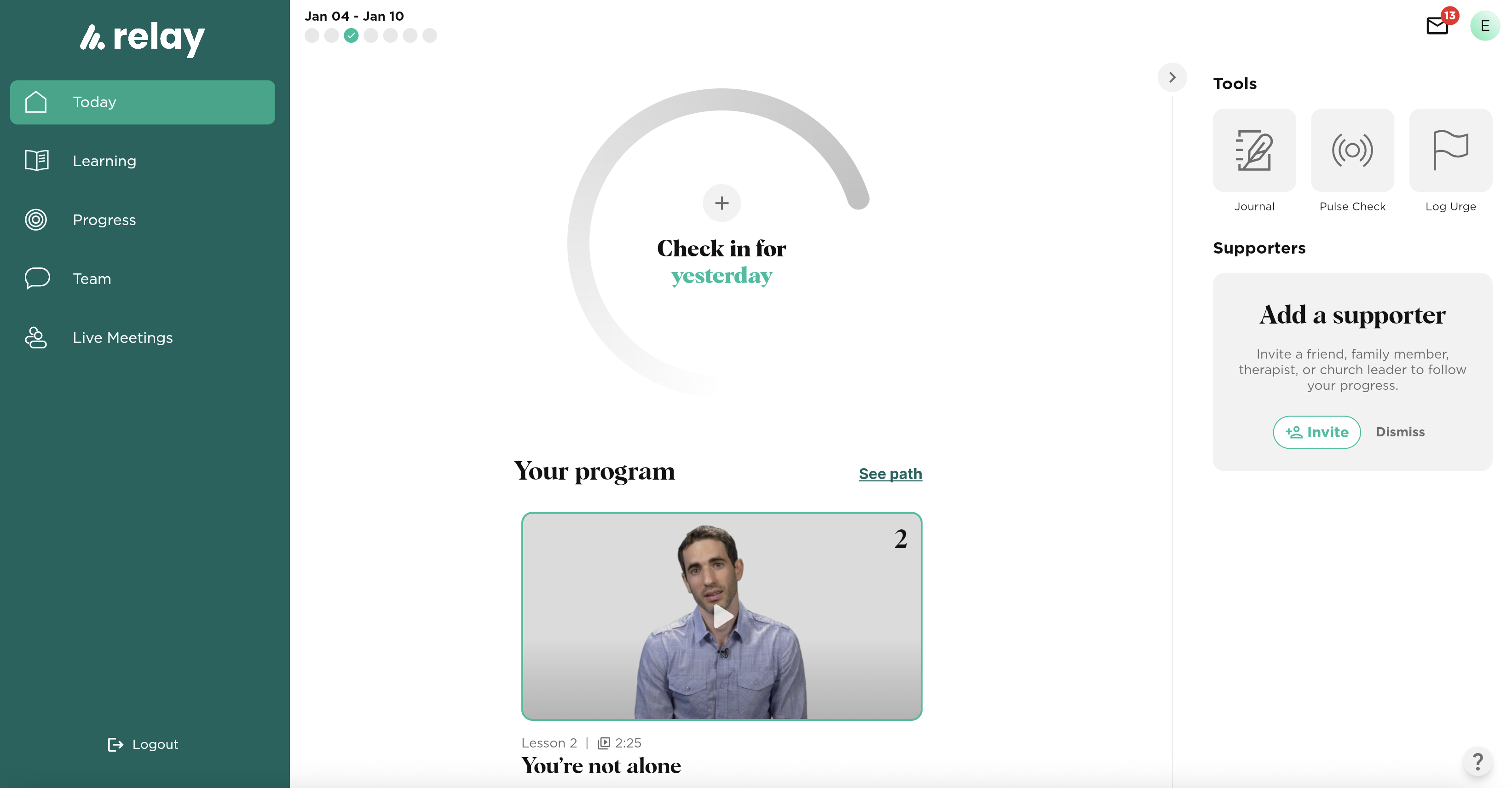 Relay dashboard today