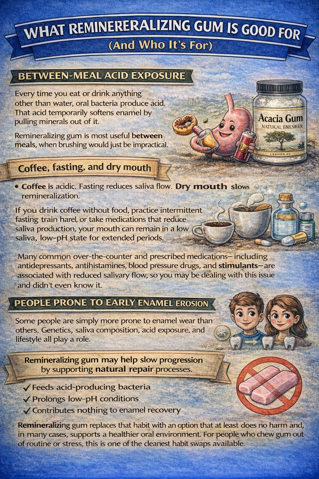 who remineralizing gum is good for