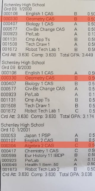 Ed latimore was not good at math in high school