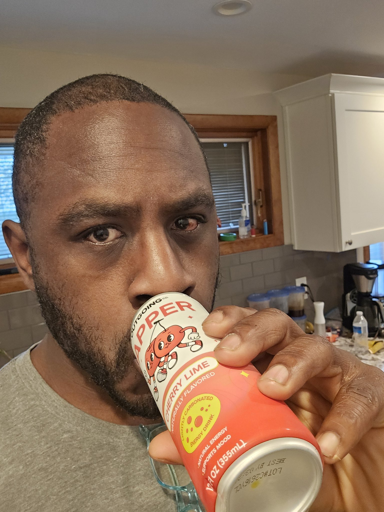 Drinking a delicious yapper