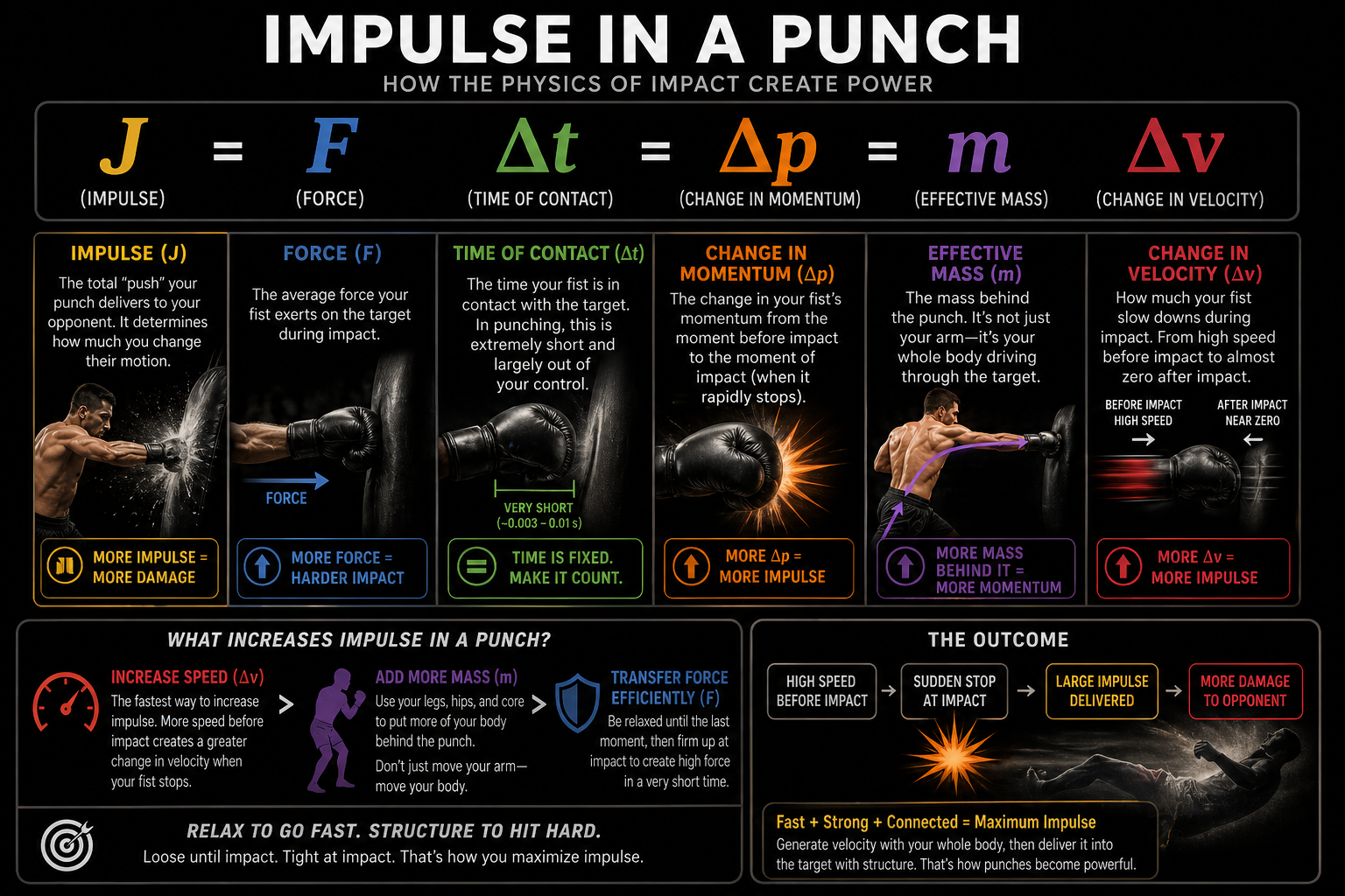 Impulse of a punch in boxing