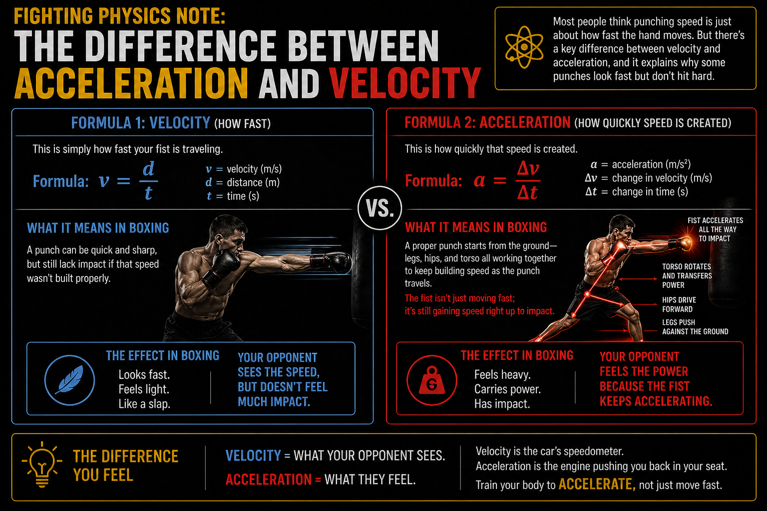 The difference between acceleration and velocity