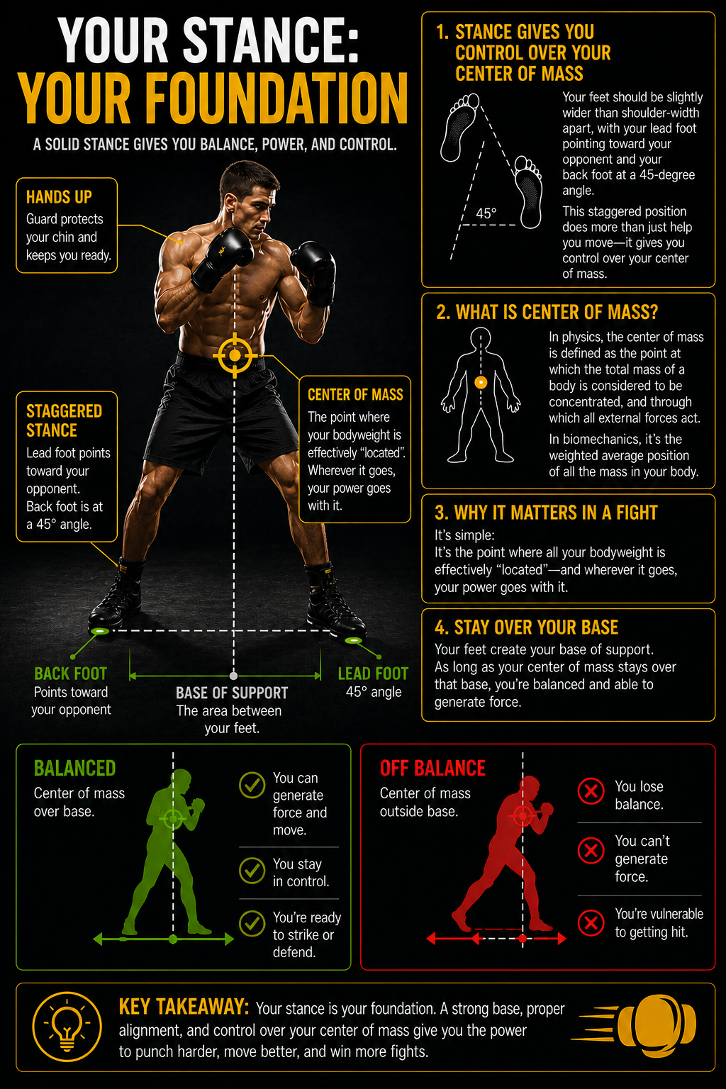 The boxing stance to generate the most power