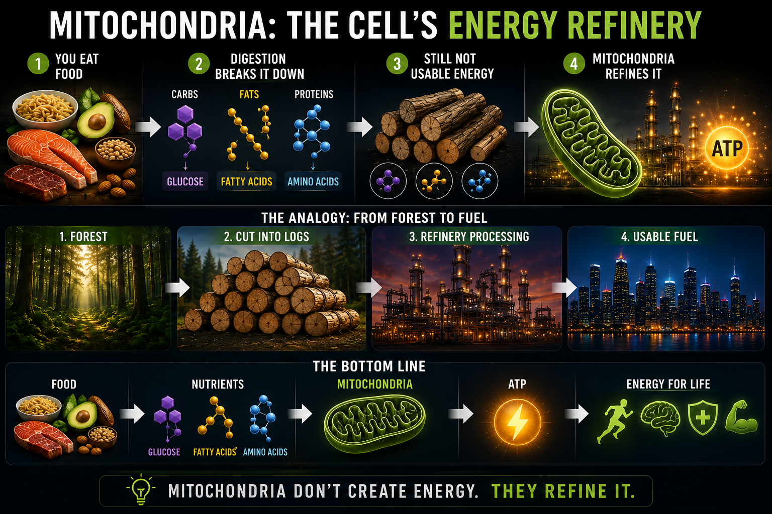 Mitochondria as a refinery