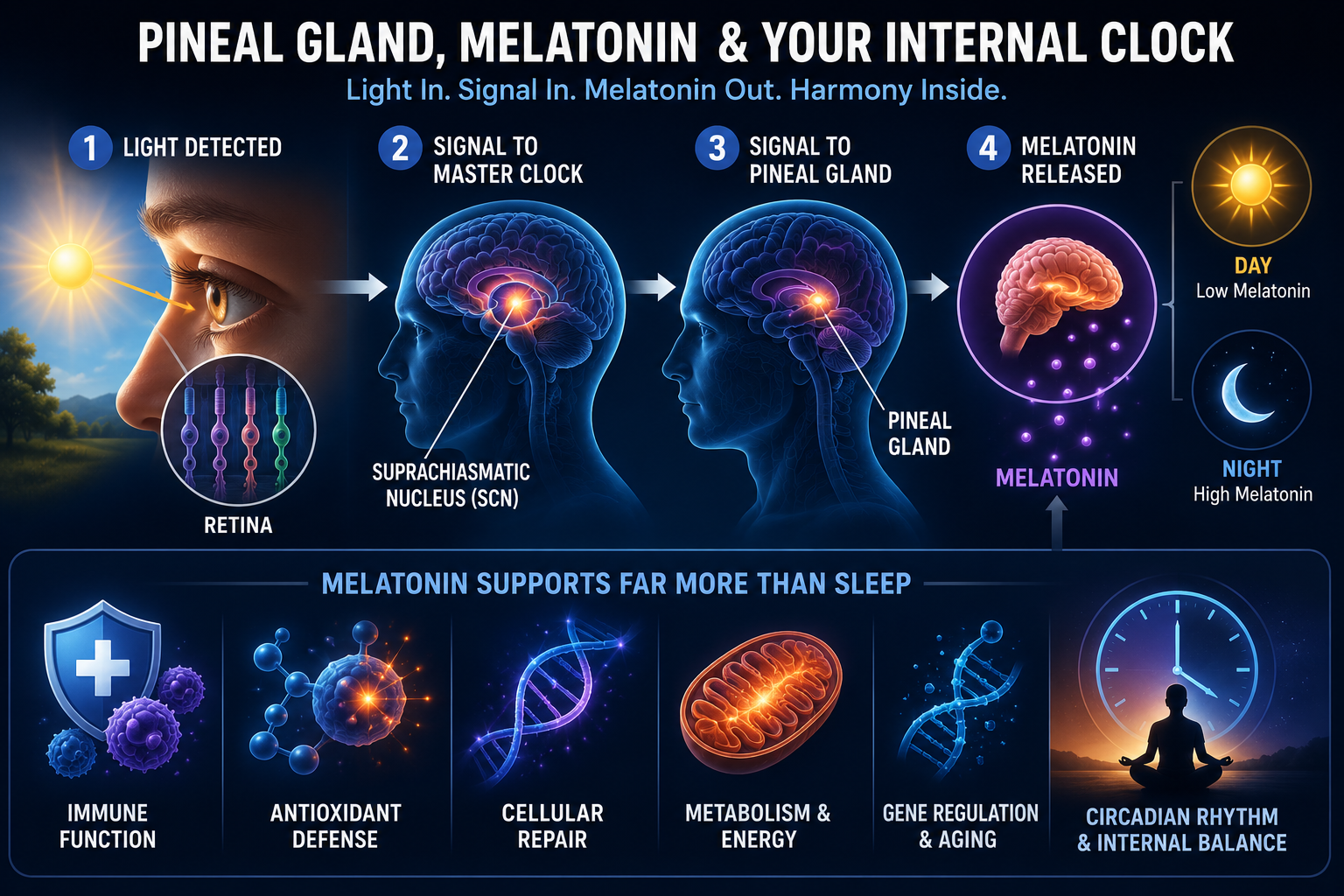 How the pineal gland creates melatonin
