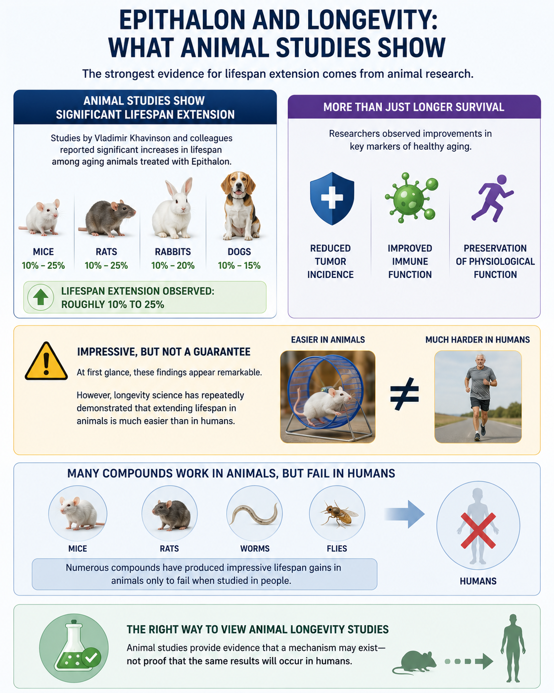 Animal studies on epithalon