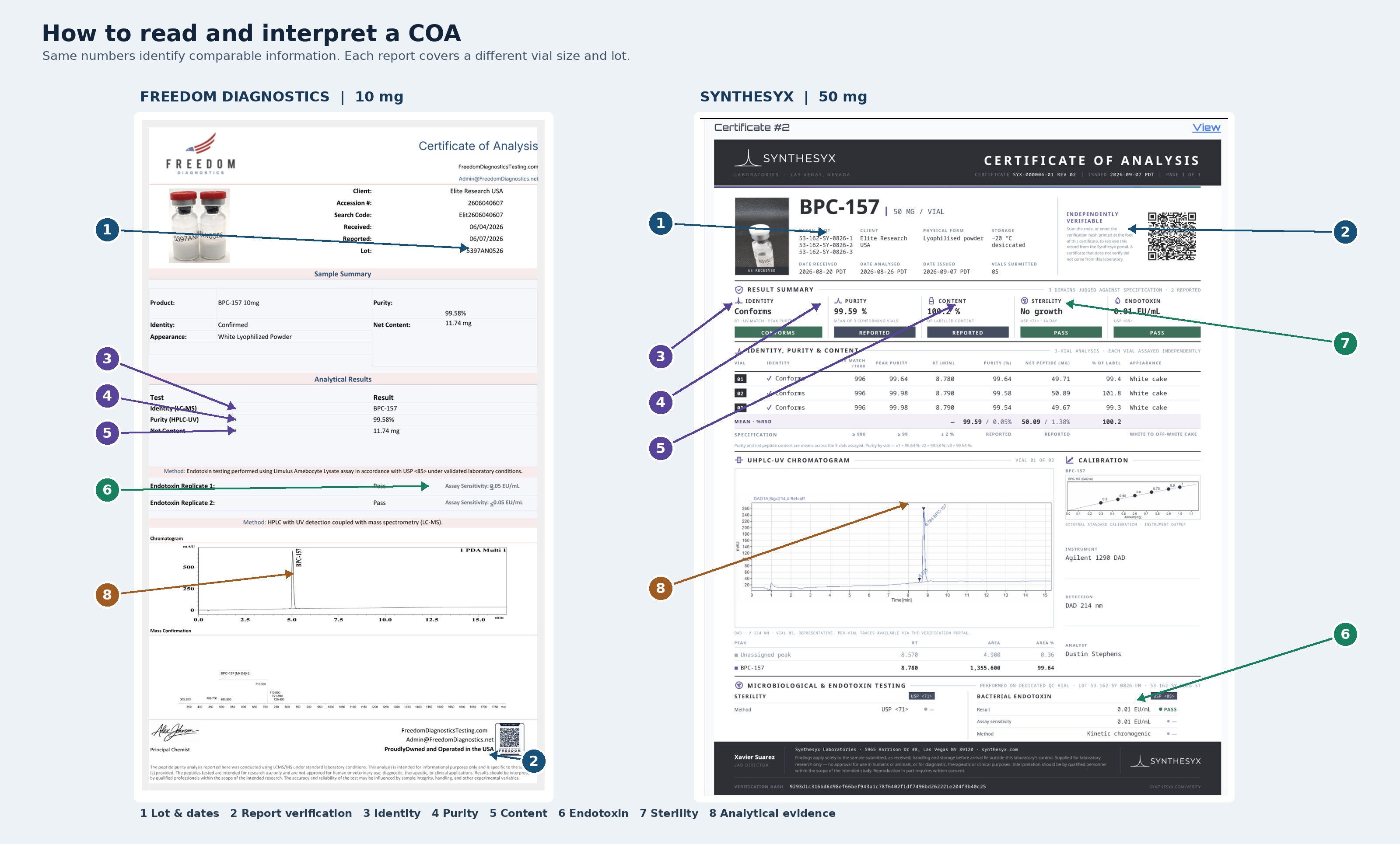 How to read a certificate of analysis (COA) report for peptides