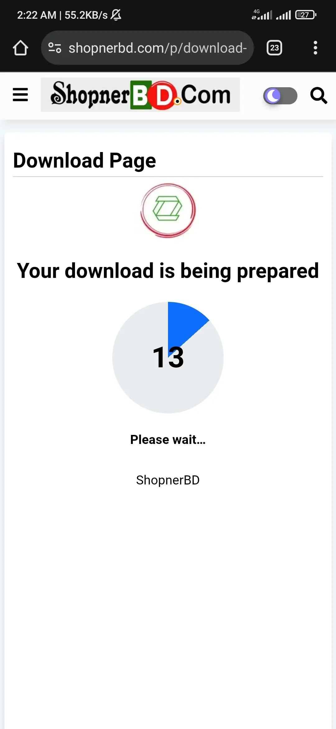 Countdown Download Page