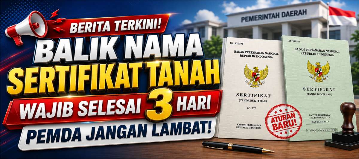 Balik Nama Sertifikat Tanah Wajib Selesai 3 Hari, Pemda Jangan Lambat