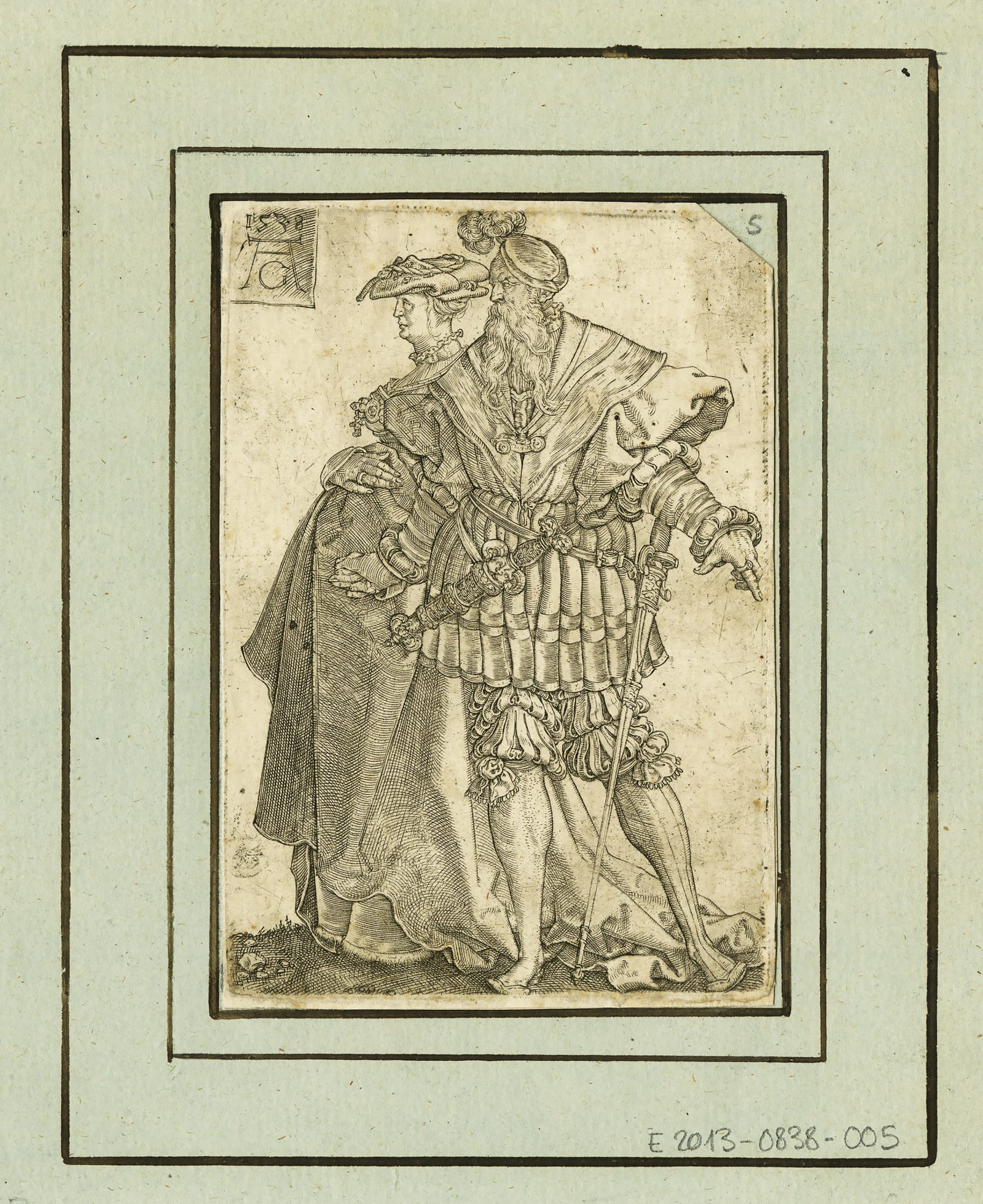 Aldegrever, Heinrich, Les danseurs de noce, planche 5, 1535 © Droits réservés, Musée d'Art et d'Histoire, Ville de Genève. Cote : E 2013-0838-005