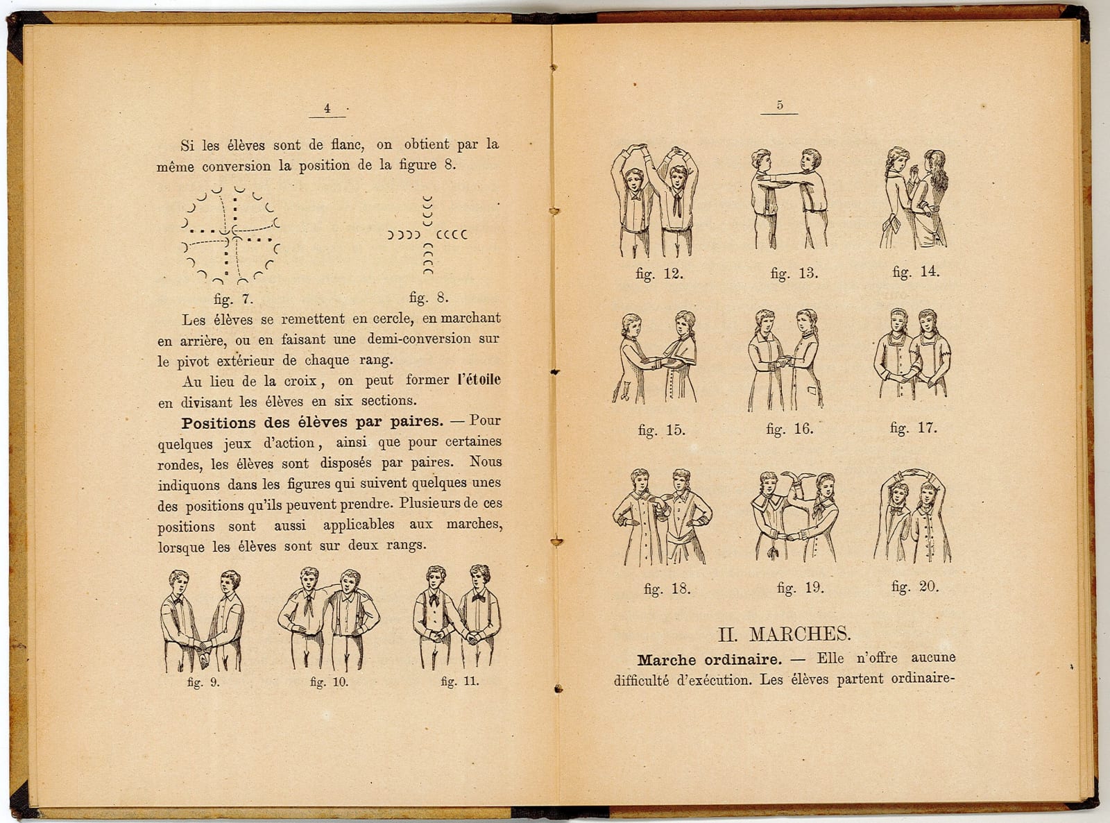 Fritz Allemand, Divertissements gymnastiques de l’enfance, Lausanne, Librairie Imer & Payot, 1882, p. 4–5. © Droits réservés, Bibliothèque cantonale et universitaire de Fribourg. Cote : MUS PED XXI 4 